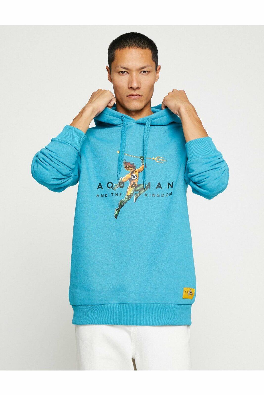 Koton Aquaman Hooded Sweatshirt Raised