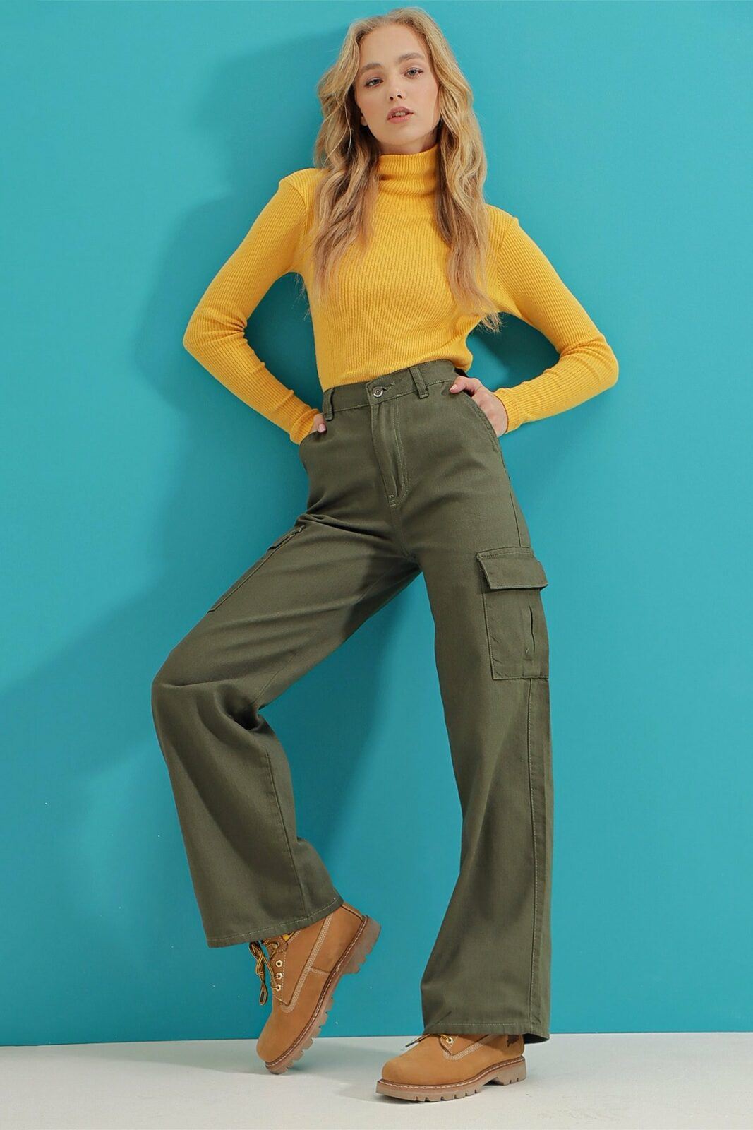 Trend Alaçatı Stili Pants - Khaki