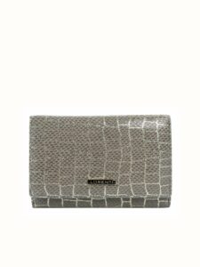 Women's gray horizontal wallet made