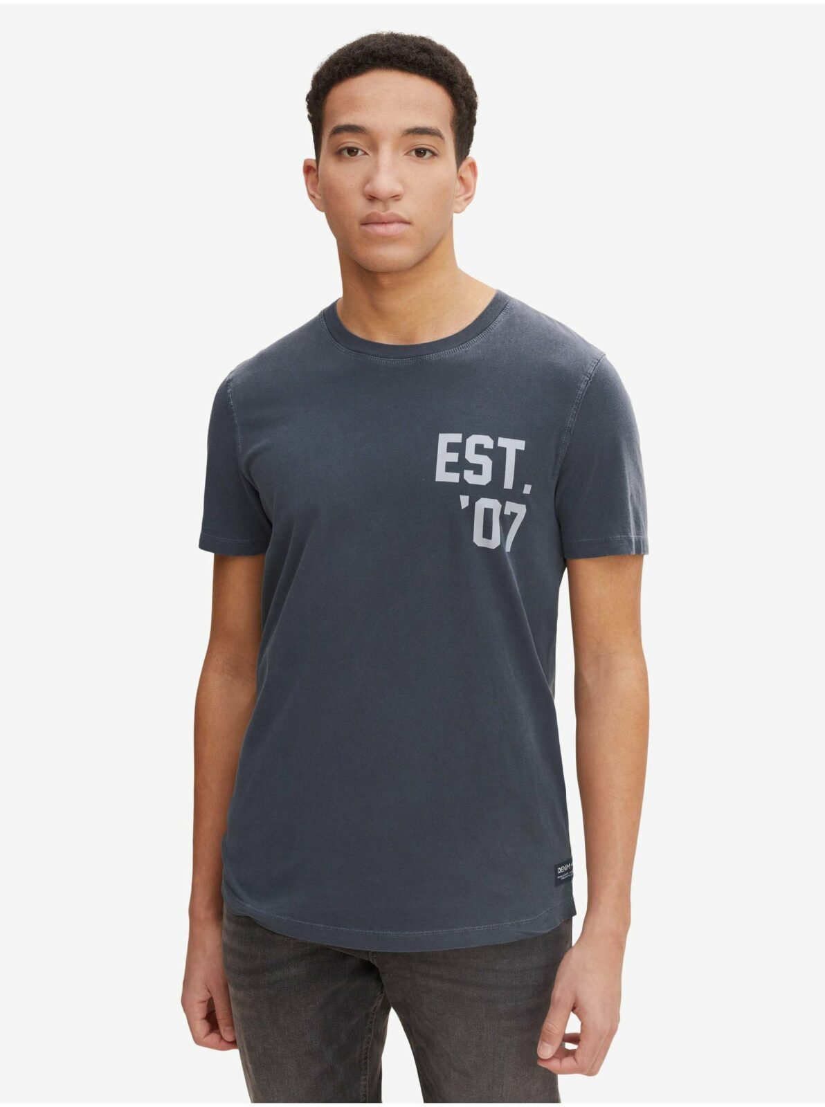Tmavě šedé pánské tričko Tom Tailor