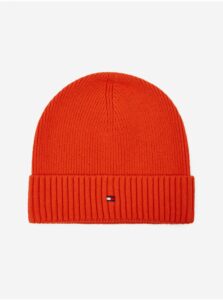 Oranžová pánská žebrovaná zimní čepice Tommy