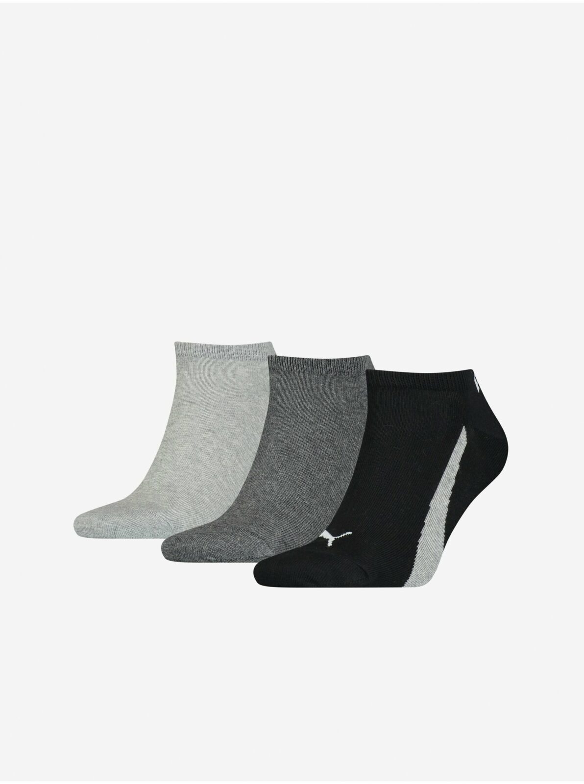 Sada tří párů ponožek v šedé a