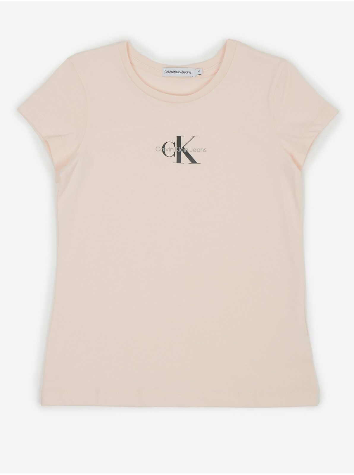 Světle růžové holčičí tričko Calvin Klein