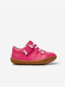 Tmavě růžové holčičí kožené boty