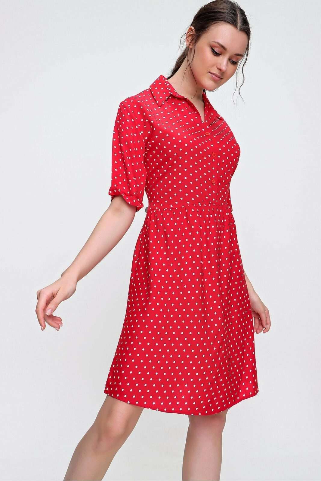 Trend Alaçatı Stili Dress - Red