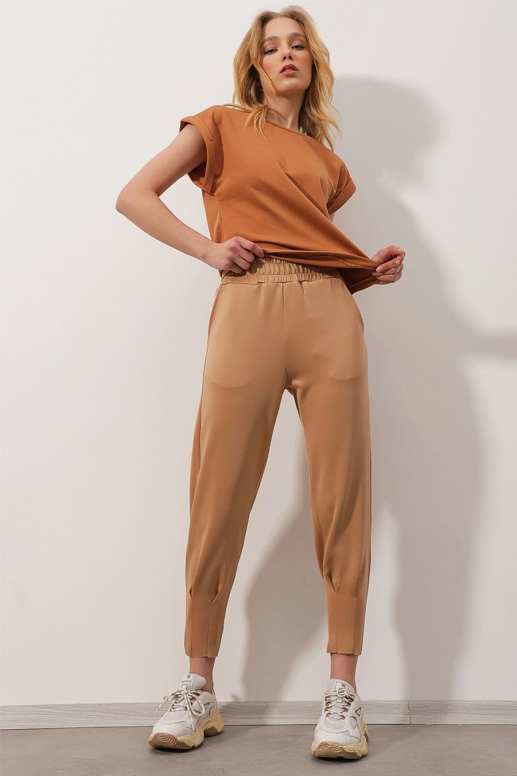 Trend Alaçatı Stili Pants - Brown