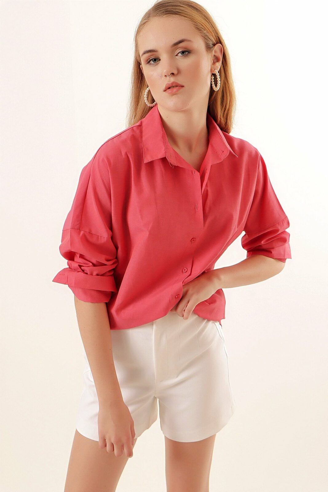 Bigdart Plus Size Shirt - Pink