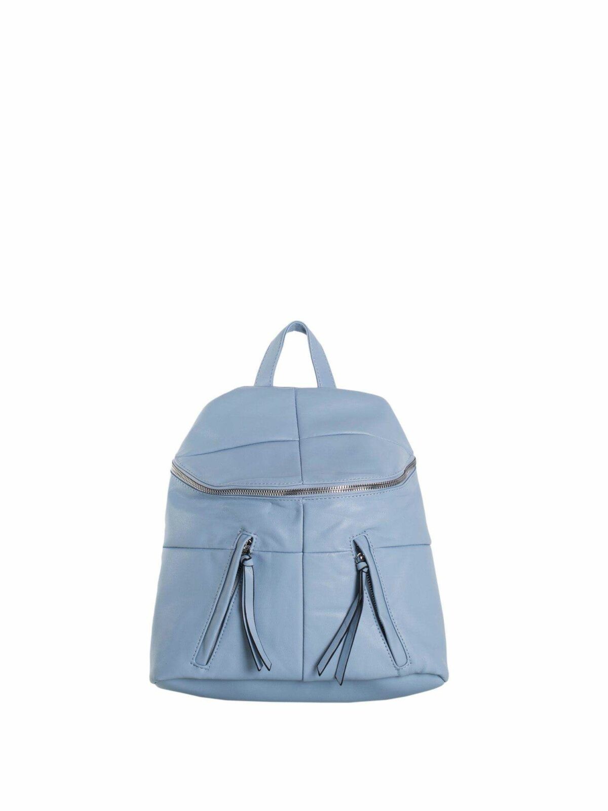 Světle modrý malý batoh vyrobený
