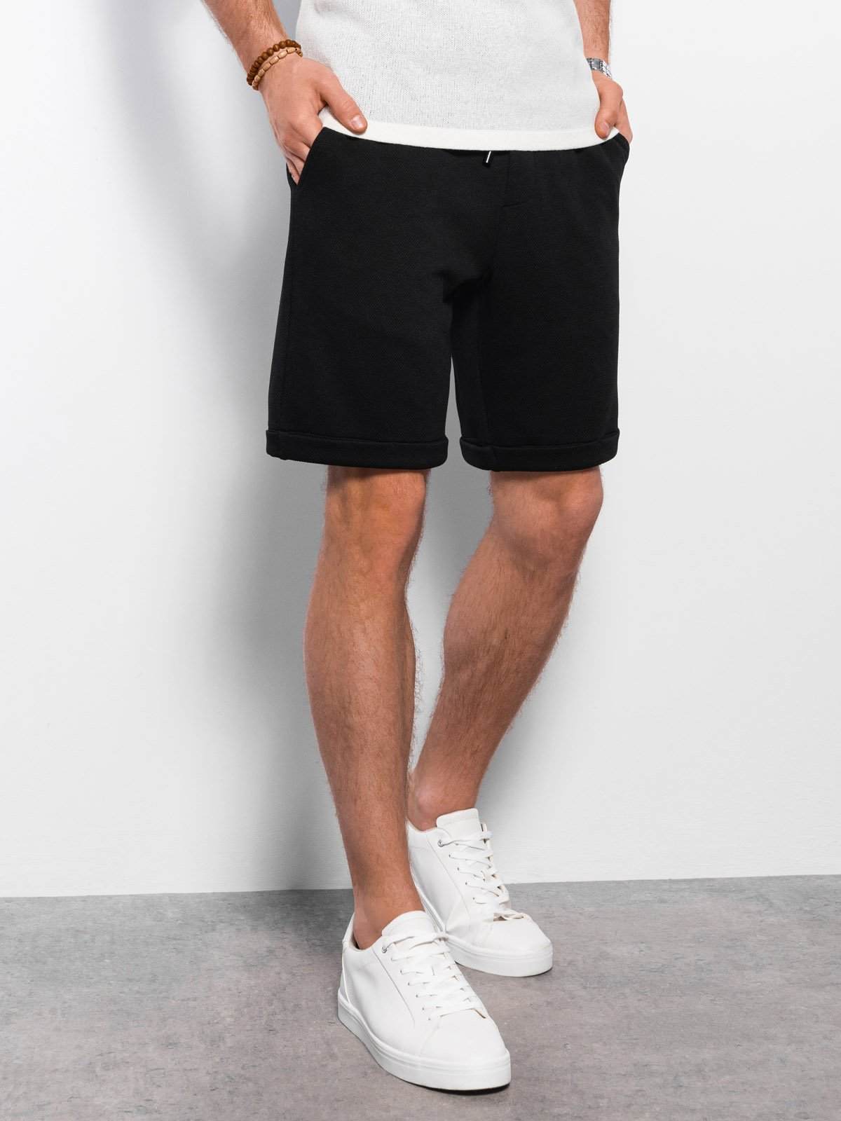 Ombre Men's knit shorts with elastic