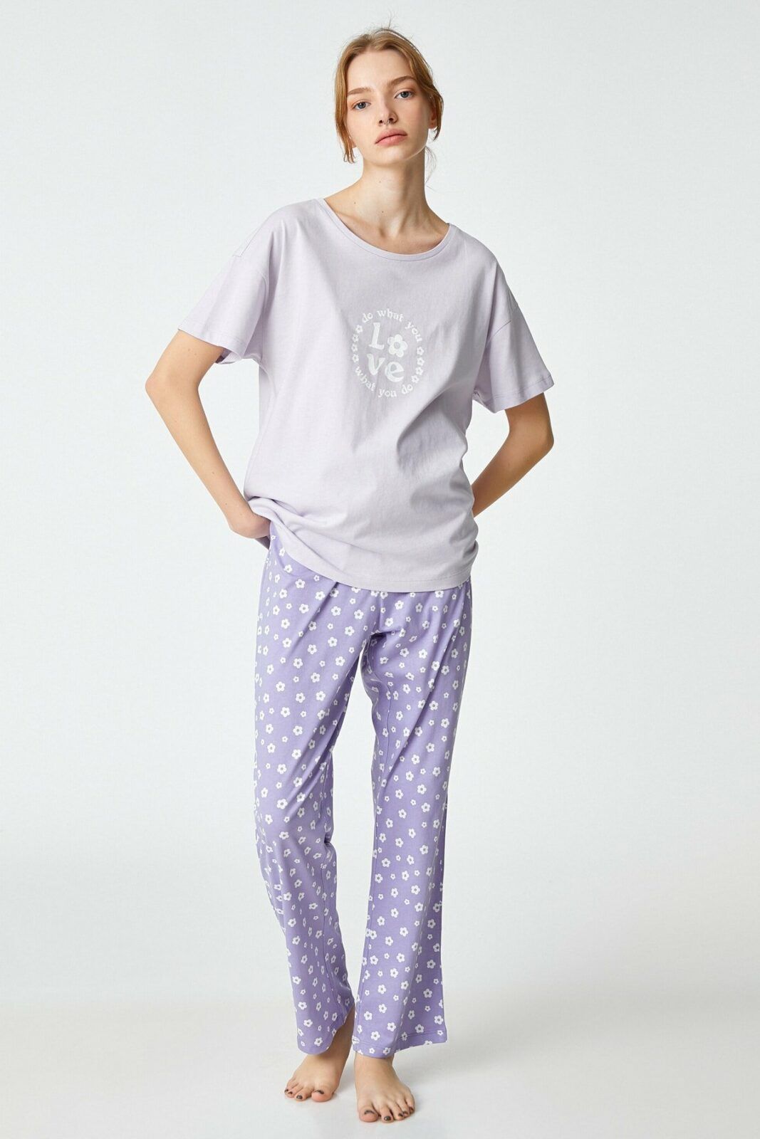 Koton Pajama Set - Purple