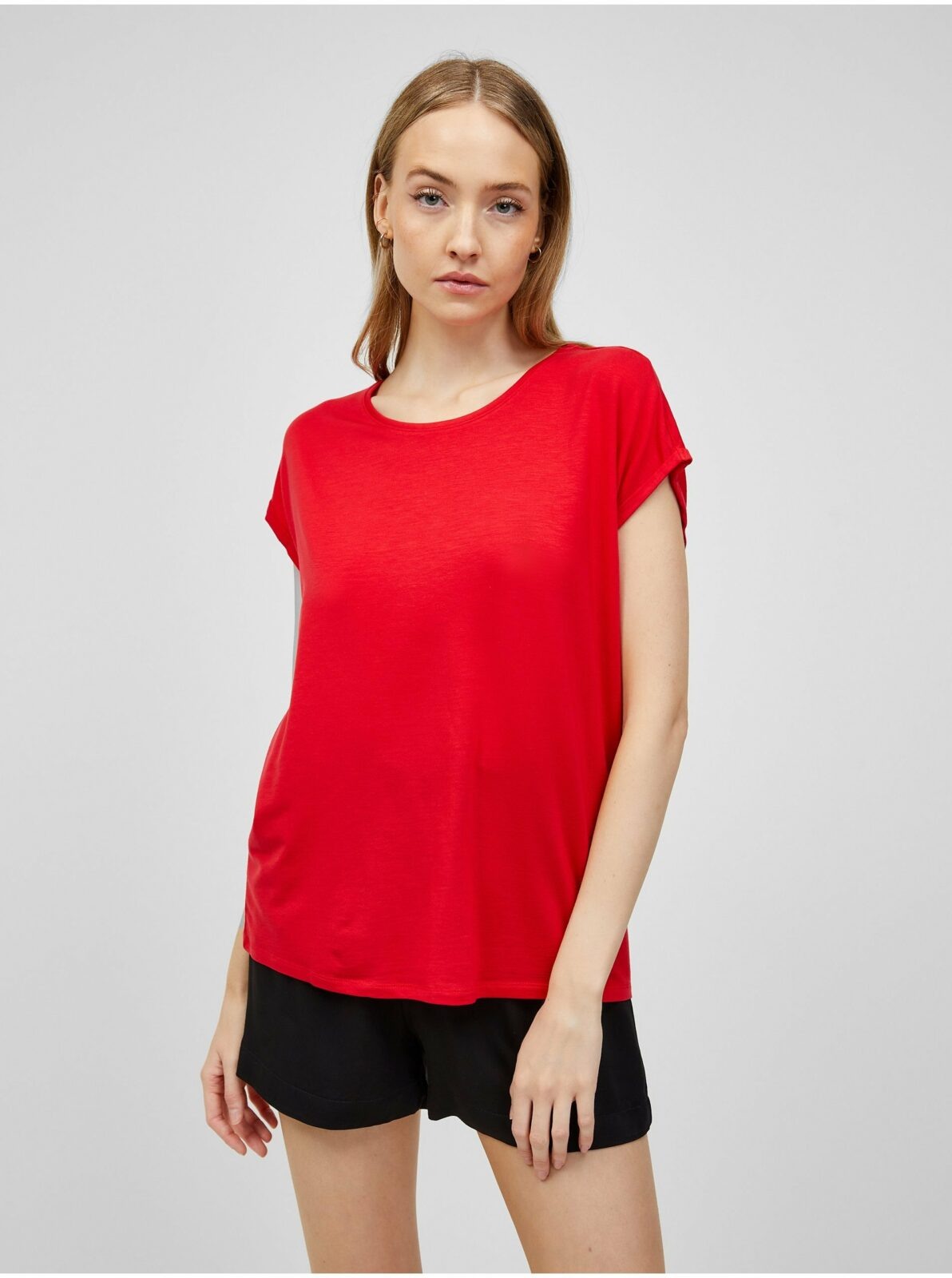 Červené basic tričko VERO MODA