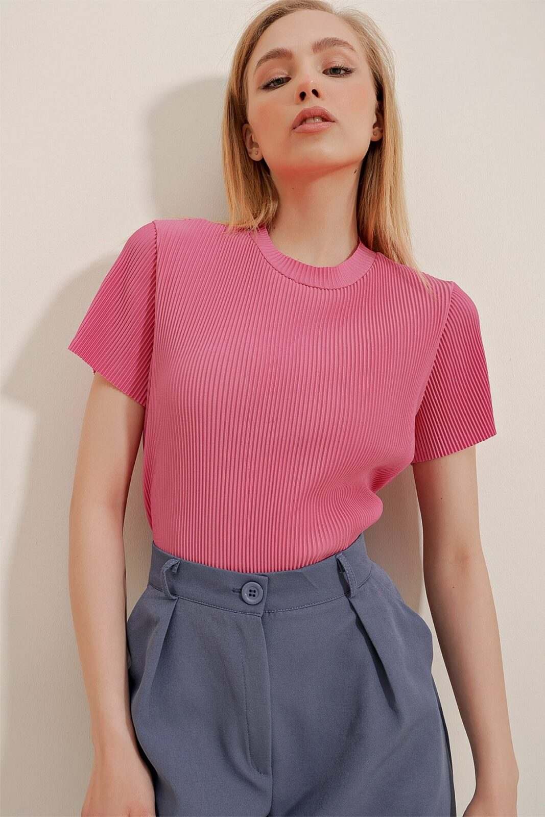 Trend Alaçatı Stili Blouse - Pink