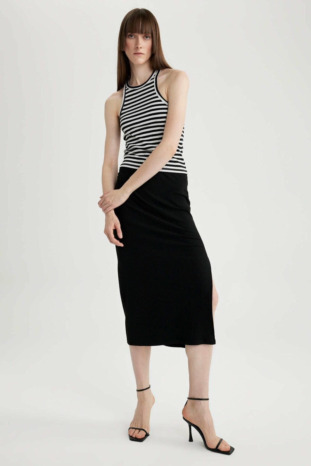 DEFACTO Straight Fit Normal Waist Ribbed