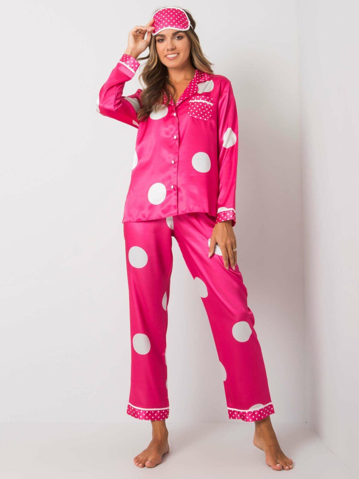 Dámské růžové dvoudílné pyžamo