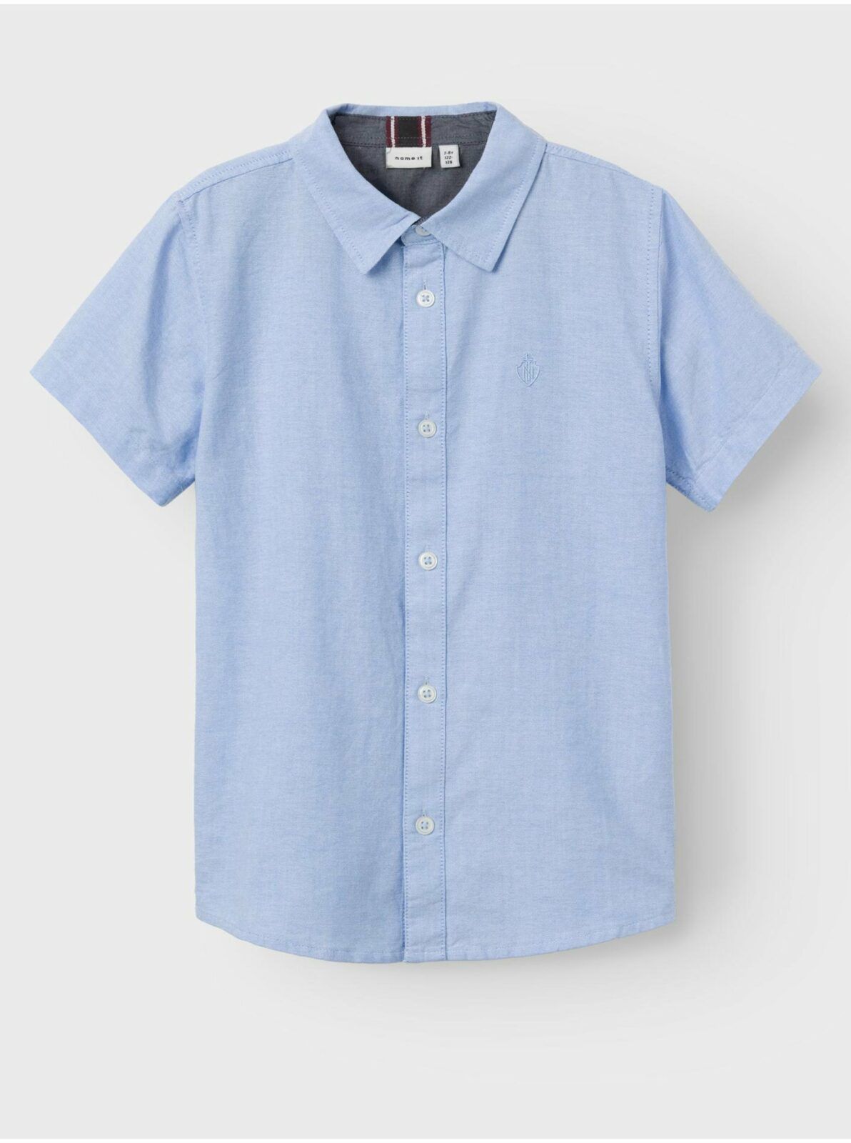 Světle modrá klučičí košile s krátkým rukávem