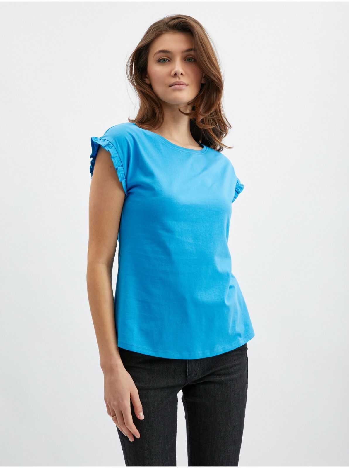 Orsay Modré dámské tričko s