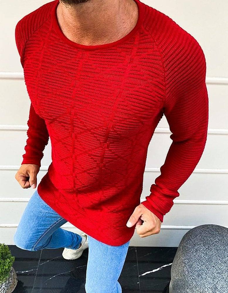 Červený pánský svetr