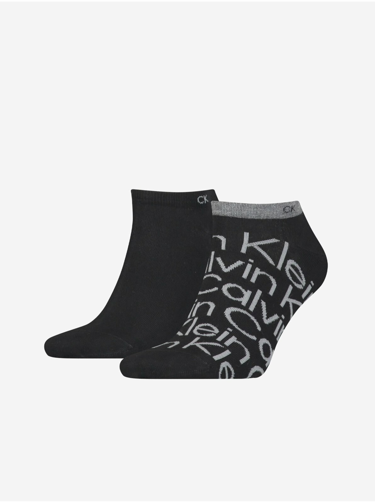 Calvin Klein Sada dvou párů pánských vzorovaných ponožek v