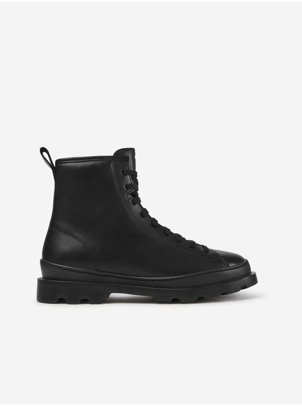 Černé dámské kotníkové kožené boty Camper