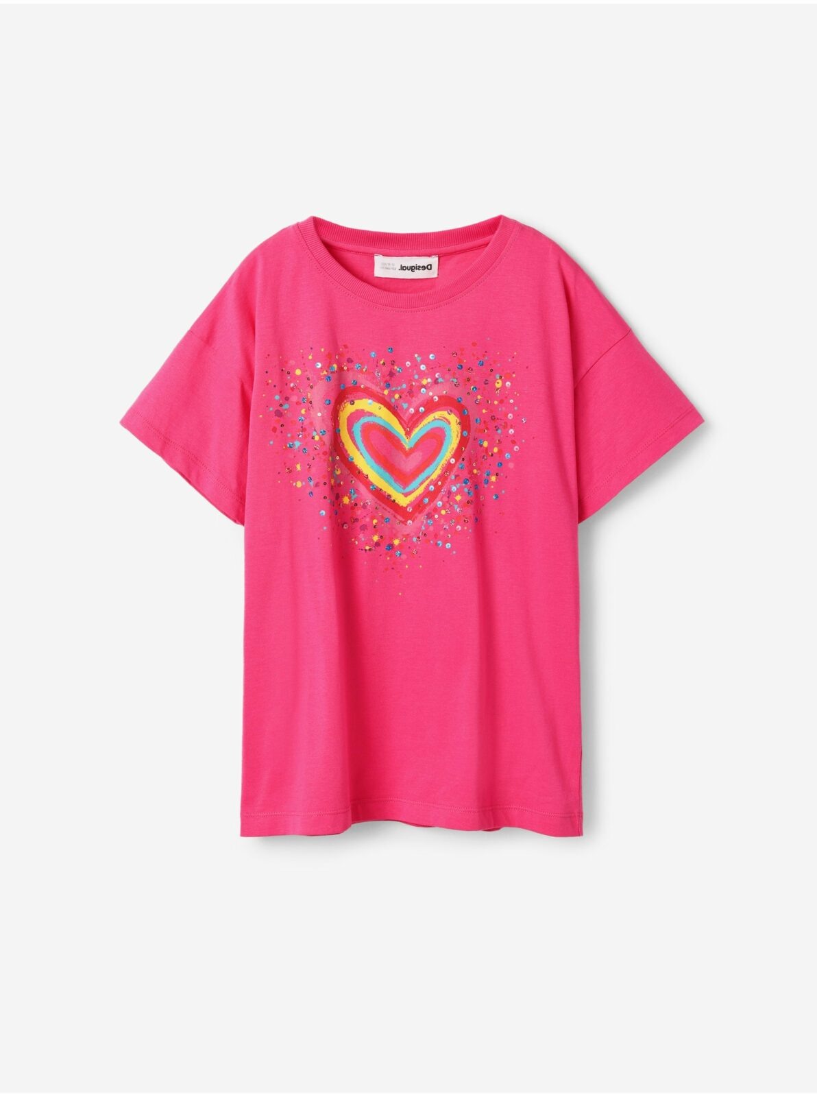 Tmavě růžové holčičí tričko Desigual