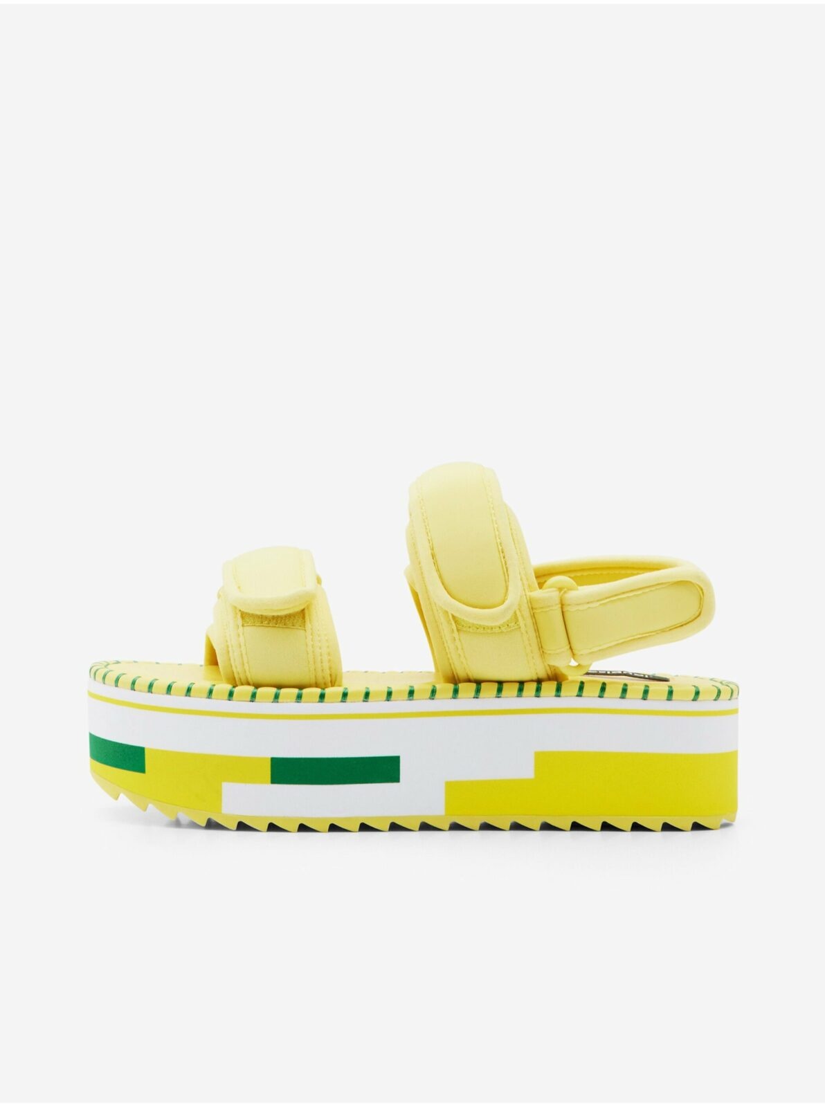 Žluté dámské sandály na platformě Desigual