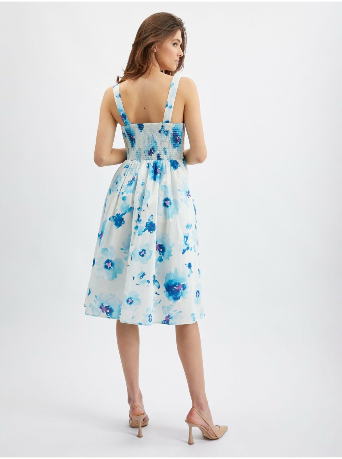 Orsay Modro-bílé dámské květované šaty