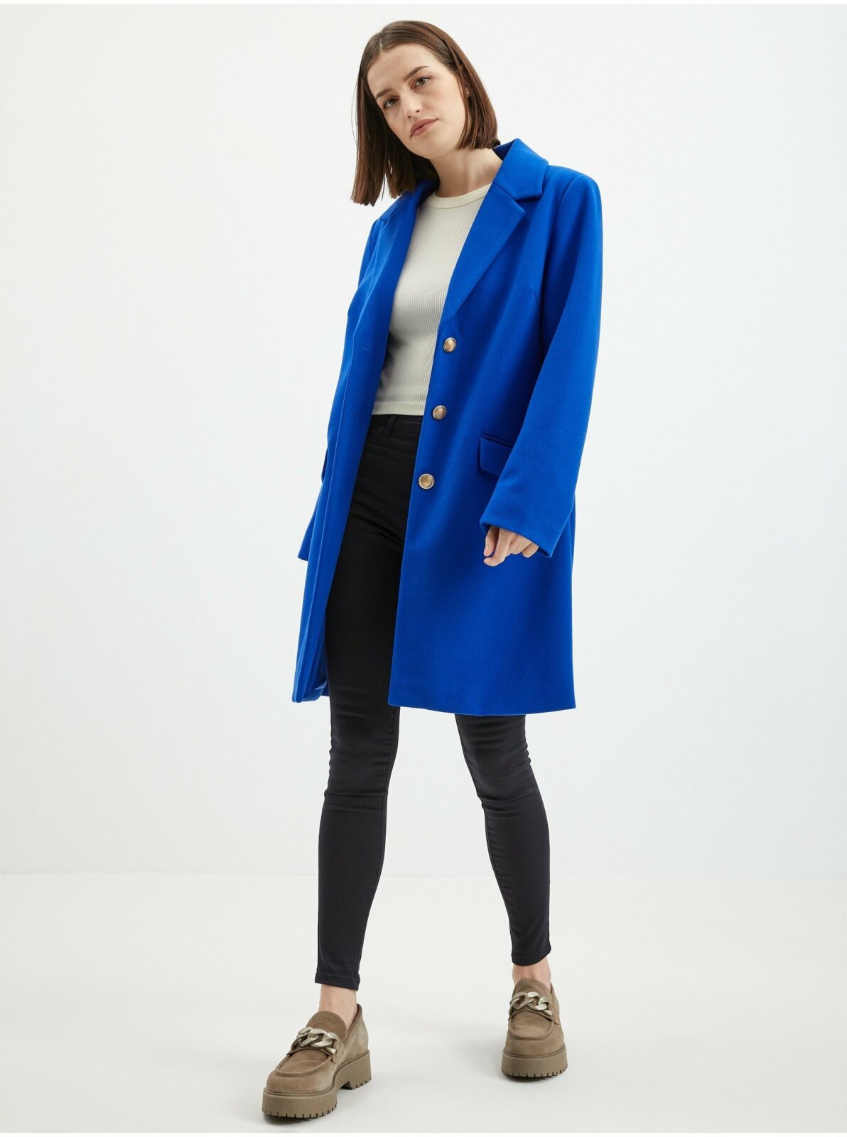 Orsay Modrý dámský kabát