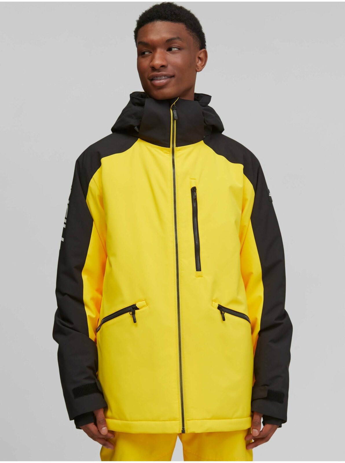 ONeill Černo-žlutá pánská sportovní zimní bunda s